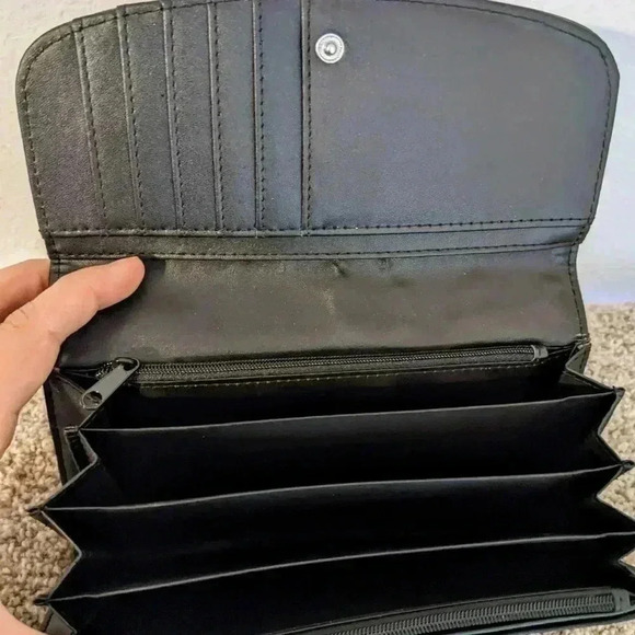 Anime Manga Graphic Wallet Clutch Black Anime Print - Picture 4 of 5